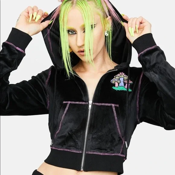 Current Mood:
Mind Trip Velour Zip-Up Hoodie - Picture 6 of 7